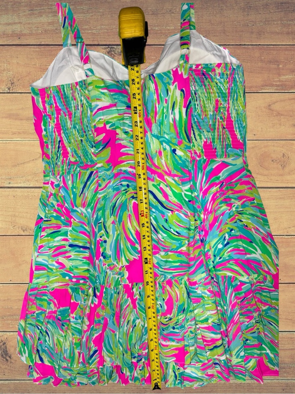 Lilly Pulitzer Morgana Shady Lady Tiered Ruffle Pink & Green Dress Size 14 NWT - Picture 5 of 16